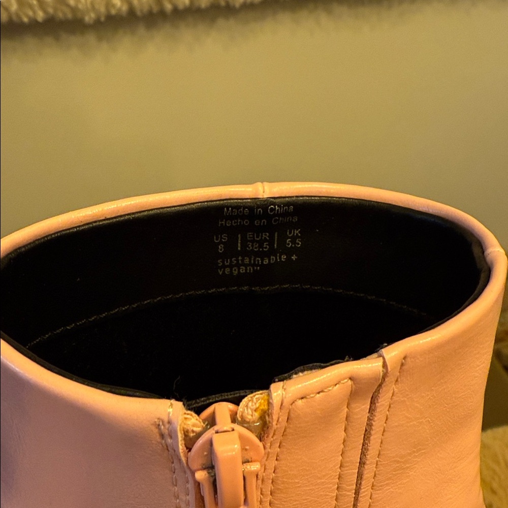 Call It Spring Tenacious Pink Chunky Boots - Picture 4 of 4
